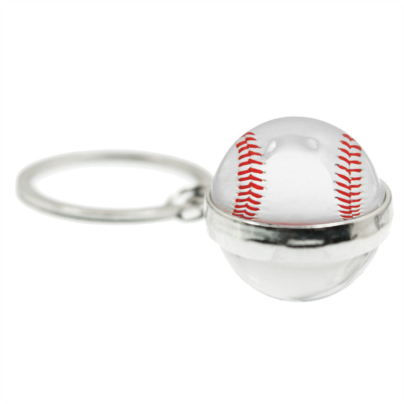 Wholesale Alloy Tennis Glass Ball Keychain